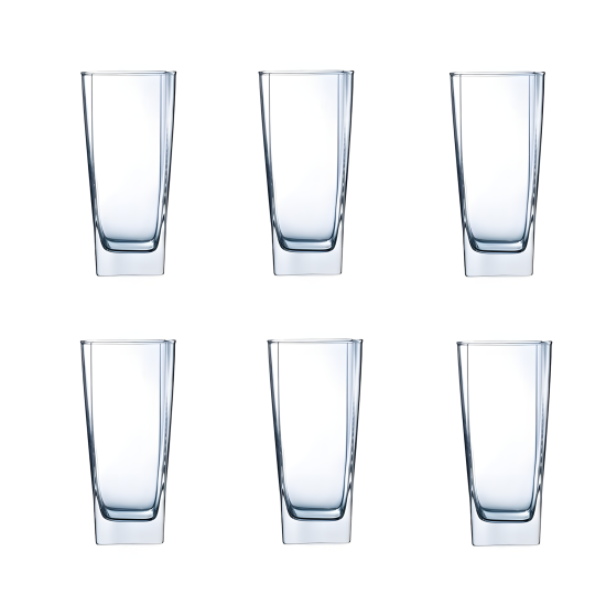 Glass Cup Set - 6 Pcs